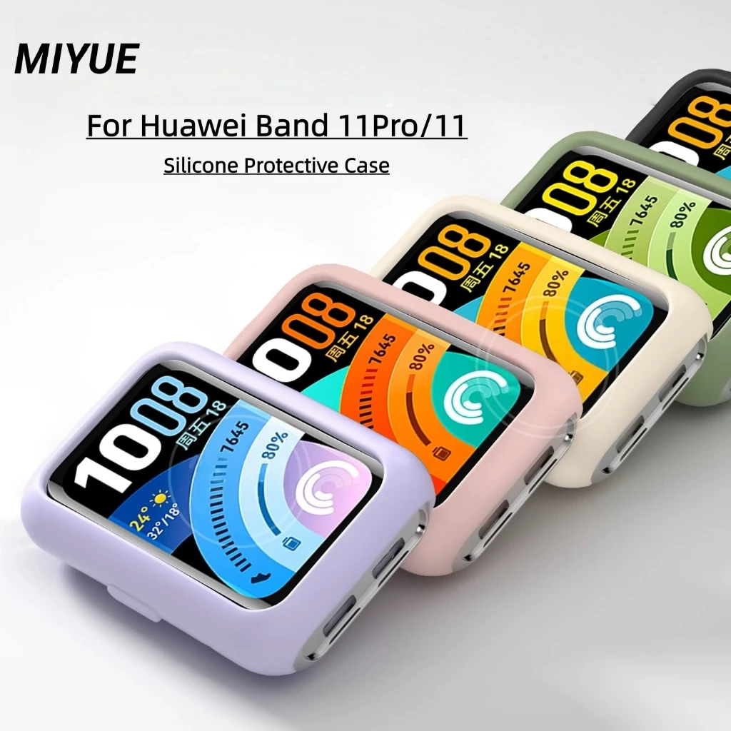 เคสสําหรับ Huawei Band 11 Pro/11 กรอบซิลิโคนอ่อนนุ่มเคส Huawei Band 11 Pro/11 สําหรับอุปกรณ์เสริมนาฬิกา Huawei