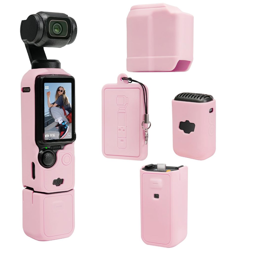 เคส Pocket 3, เคสซิลิโคนน่ารักเข้ากันได้กับ DJI Osmo Pocket 3 Creator Combo, น้ําหนักเบาป้องกันหน้าจ