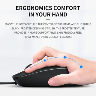 HP M10 แบบมีสาย Mouse1000 DPI Optical Sensor เมาส์เงียบแบบมีสาย Ergonomic Mice สําหรับ PC / แล็ปท็อป / สํานักงาน