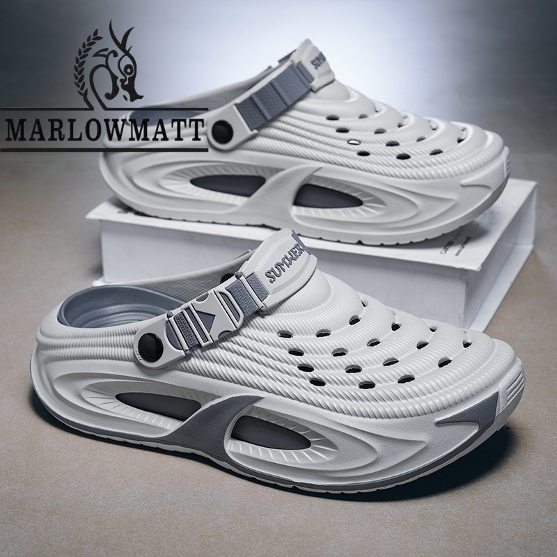 รองเท้าแตะผู้ชาย Marlowmatt | กันลื่นกันน้ําน้ําหนักเบาระบายอากาศ | แฟชั่นรองเท้าแตะลําลองสไตล์ใหม่