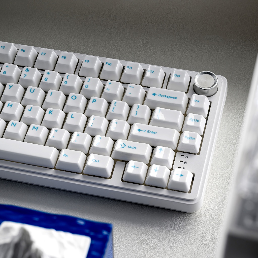 Xvix ปุ่มกดเซรามิกสีขาวด้านบนพิมพ์ด้วยสีชมพู/สีดํา/สีฟ้าตํานานเชอร์รี่โปรไฟล์สีทึบสําหรับเล่นเกม/สํานักงานสําหรับสวิตช์ ม ทั้งหมดแป้นพิมพ์กลปุ่มกด (120 คีย์)