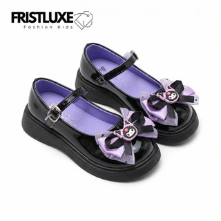 FRISTLUXE Cute Kuromi Mary Jane Shoes For Kids Girls Leather Princess Party Shoe Black School Shoes