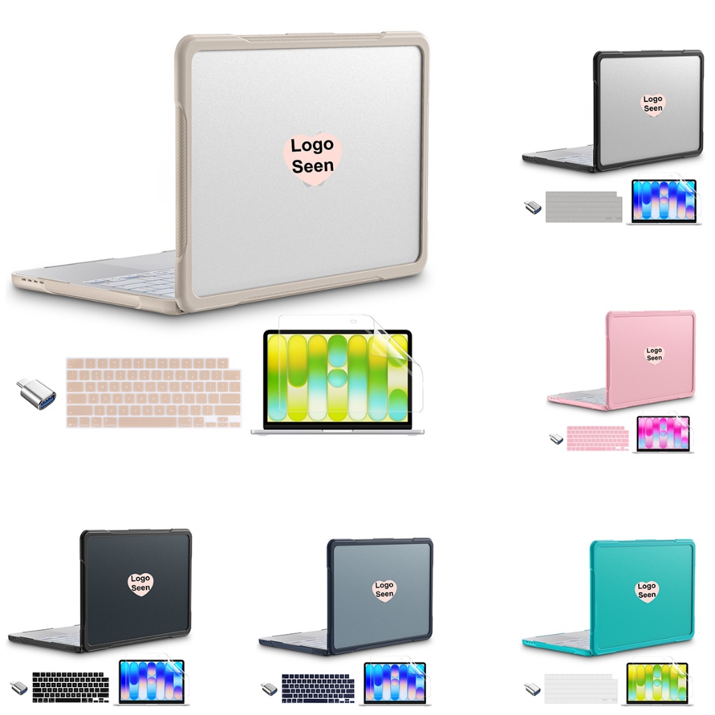 กรณีสําหรับงานหนักสําหรับ MacBook Neo 13 นิ้ว A3404 A18 Pro ชิปกันกระแทกกันชน Hard SHELL, ป้องกันแล็ปท็อป Anti-Scratch กันกระแทก Hard SHELL
