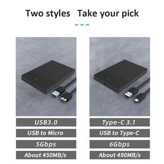 HDD Enclosure USB/Type C 2.5 นิ้ว รองรับ HDD 6TB (K01)