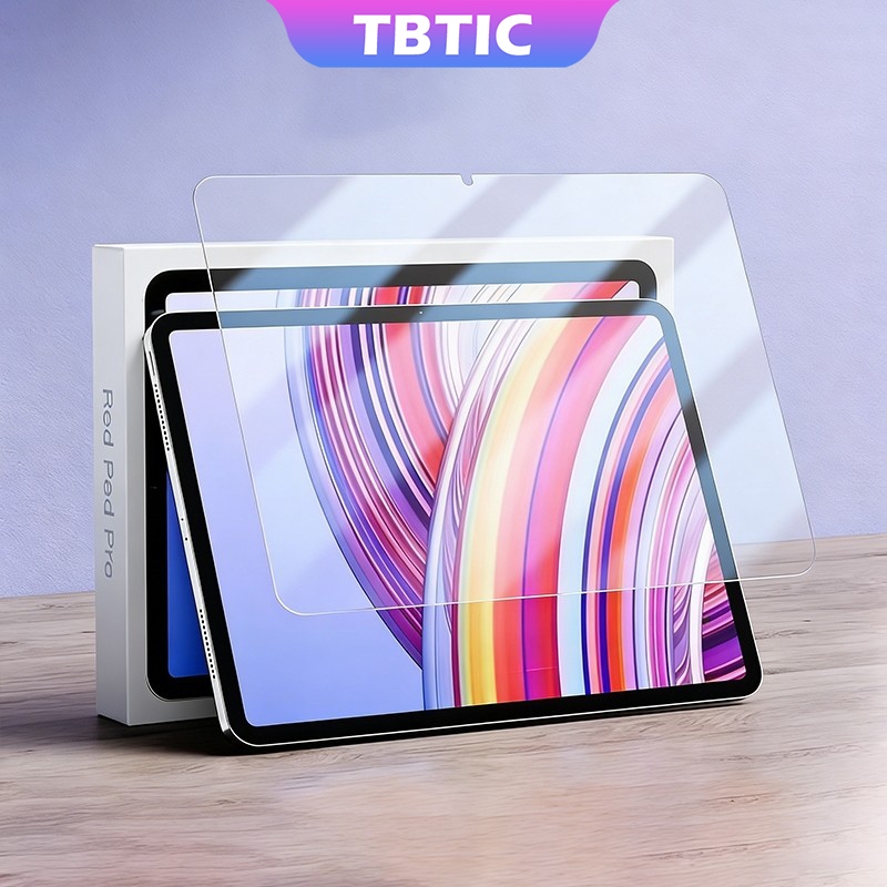 TBTIC กระจกนิรภัยป้องกันหน้าจอสําหรับ Redmi Pad/Pad2 Pro/Xiaomi Poco Pad M1 12.1 นิ้ว Redmi Pad 2 2025 11 นิ้ว Anti Scratch HD Clear ฟิล์มป้องกัน