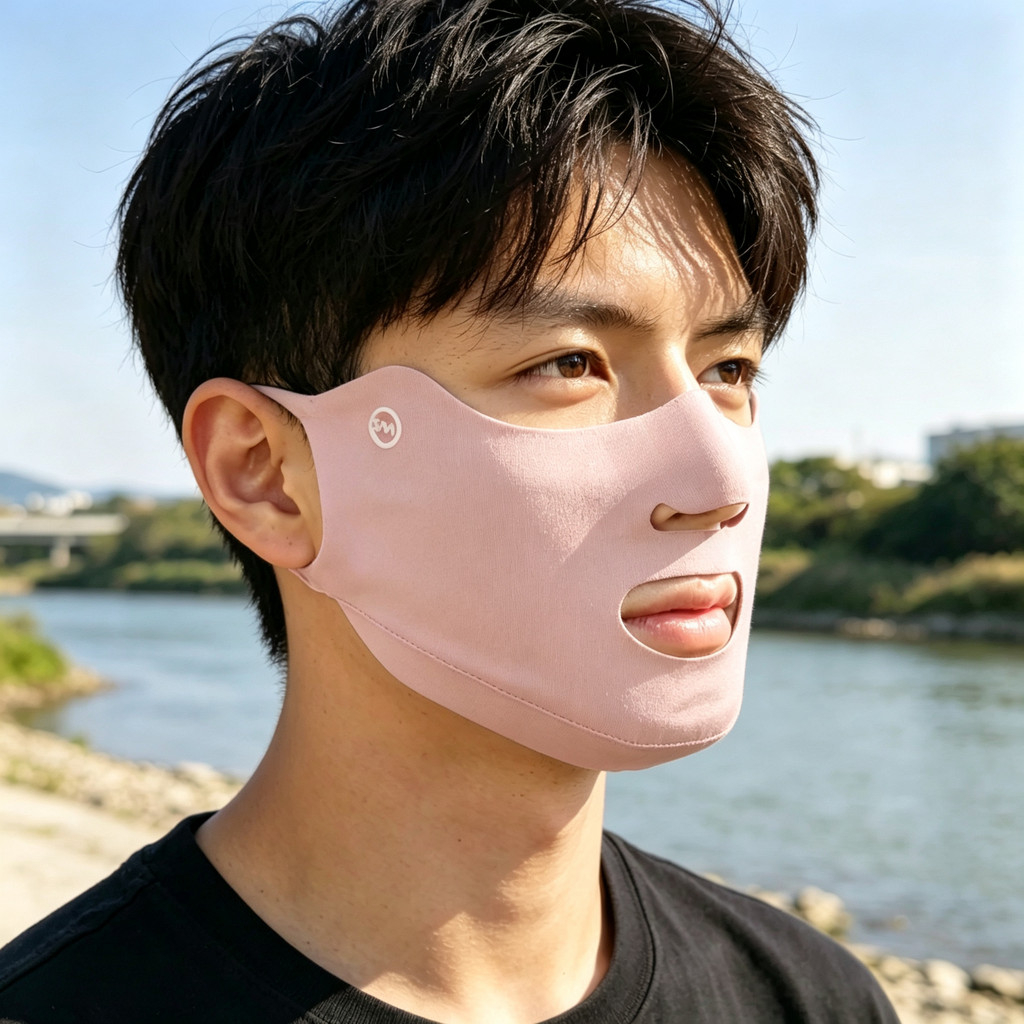 ป้องกันรังสียูวีผ้าไหมน้ําแข็งหน้าปกเปิดปากและจมูกหน้ากากกีฬาระบายอากาศสําหรับวิ่งกอล์ฟ
