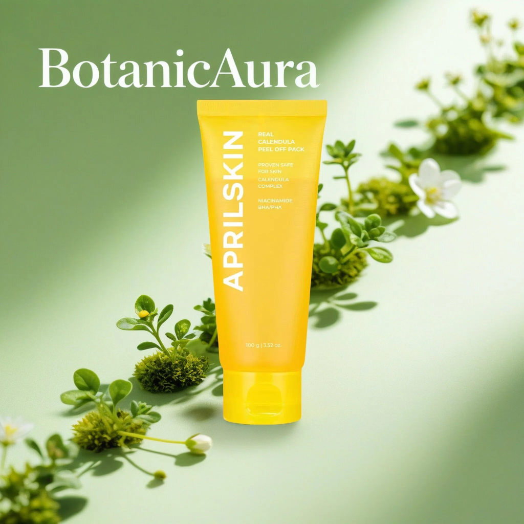 APRILSKIN Calendula Peel Off Mask 100g, Gentle Renewal สําหรับผิวแพ้ง่าย, ทําความสะอาดรูขุมขนและความ