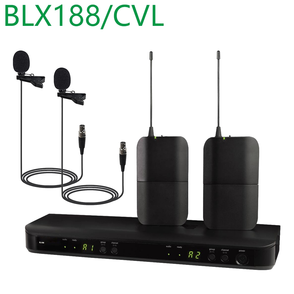 BLX188/CVL BLX288 Dual-channel Wireless Microphone Presenter System พร้อม CVL Lavalier Mic หรือ Stag