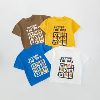 เสื้อยืดพิมพ์ลายไดโนเสาร์น่ารัก ผ้าฝ้ายนุ่ม แขนสั้นสำหรับฤดูร้อน