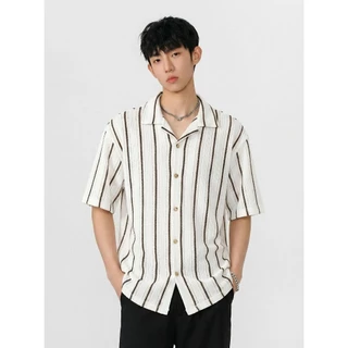 Knit collection • เสื้อถักแขนสั้น ลายริ้วเส้นเล็ก Black / Brown / Red