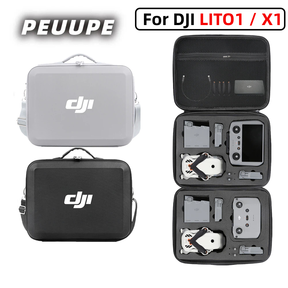 หลายรูปแบบ DJI LITO1/X1 ถุงเก็บชุดบินกล่องเก็บเข้ากันได้กับ RC2/RC-N3 รีโมทคอนโทรล LITOX1 กระเป๋าเดินทาง All-in-One ขนาดใหญ่