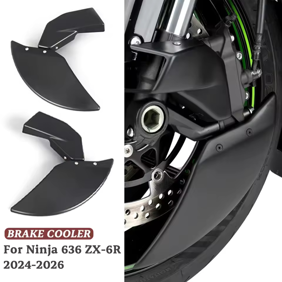 รถจักรยานยนต์เบรคดิสก์ Cooler Air Cooling ท่อด้านข้างสําหรับ KAWASAKI NINJA ZX6R ZX-6R 636 2024 2025 2026 เบรค Caliper หม้อน้ํา