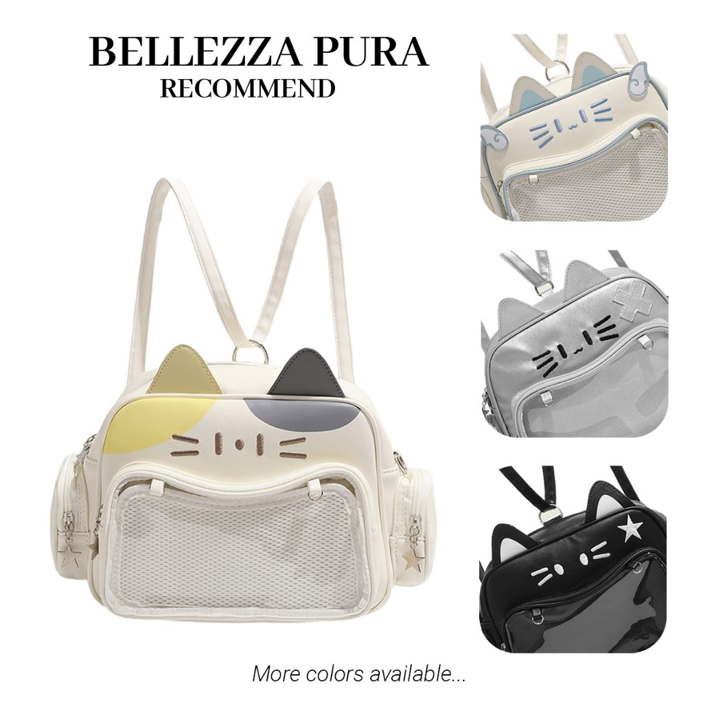 Bellezza Pura Ita bag รูปแมว กระเป๊าใส่ตุ๊กตาและของสะสม กระเป๋าผ้าใบน่ารัก ไปคอนได้ ของขวัญวันเกิดเก๋ๆ