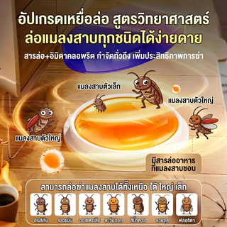 กำจัดได้ 99.9%🔥ยาฆ่าแมลงสาบ เจลกำจัดแมลงสาบ เหยื่อกำจัดแมลงสาบ ติดเชื้อ1ตัว ตายทั้งรัง 8ชิ้น/กล่อง