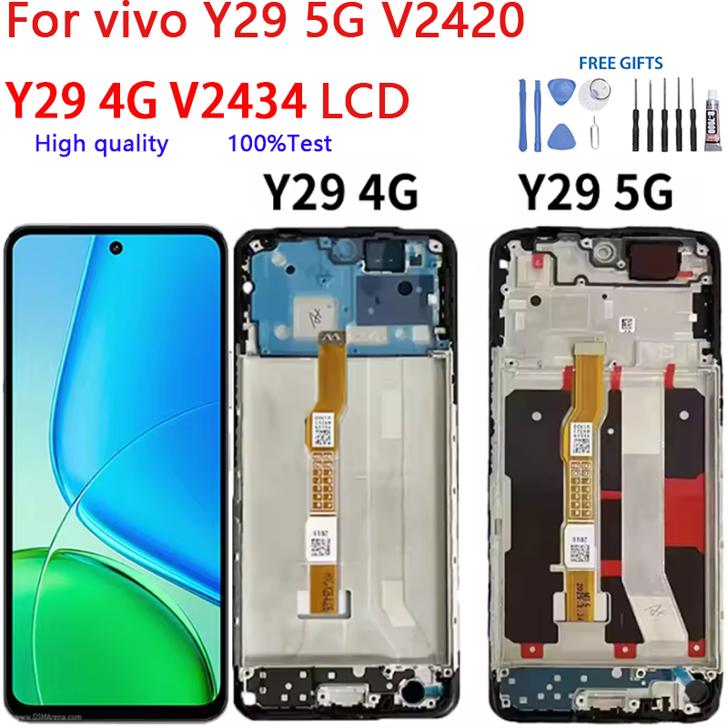 สําหรับ vivo Y29 5G V2420 Y29 4G V2434 จอแสดงผล LCD Touch Screen Digitizer Assembly Replacement