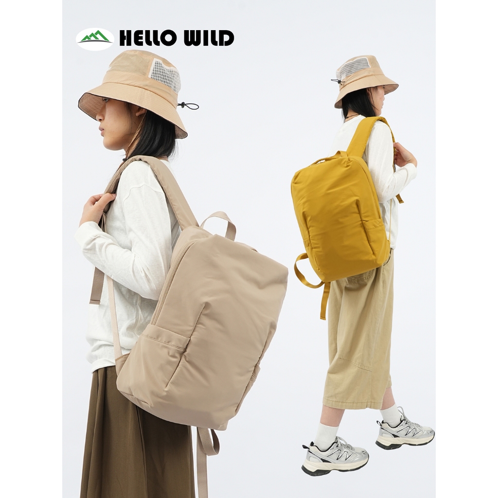 HELLO WILD Outdoor Simple Hiking Bag Hiking Travel Commuter Backpack