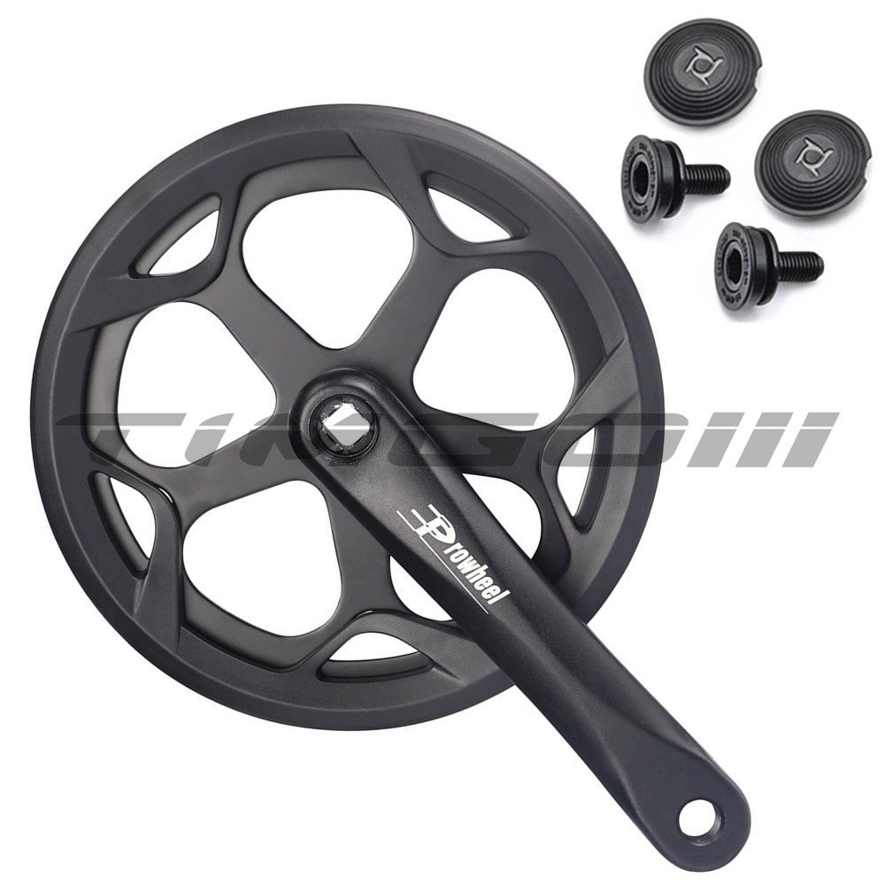 Prowheel Fixie Crankset จักรยานพับความเร็วเดียว 52T Cahin แหวน Square Taper 165 มม.