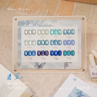 พร้อมส่ง มี 5 รุ่น เจลเล็บ RABIA Satin Cat Eye 12 สี โทนสุภาพ หวานละมุน เซ็ตเดียวครบทุกสไตล์ซัมเมอร์ เจลแคทอายเนื้อซาติน สีลูกแก้ว ฟรีชาร์ทสี