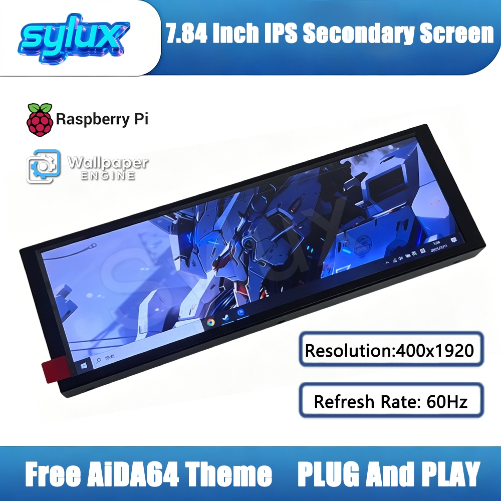 7.84 นิ้ว PC หน้าจอรอง AIDA64 CPU GPU Sensor Monitor สําหรับ PC กรณีแล็ปท็อปใช้งานร่วมกับ Raspberry 