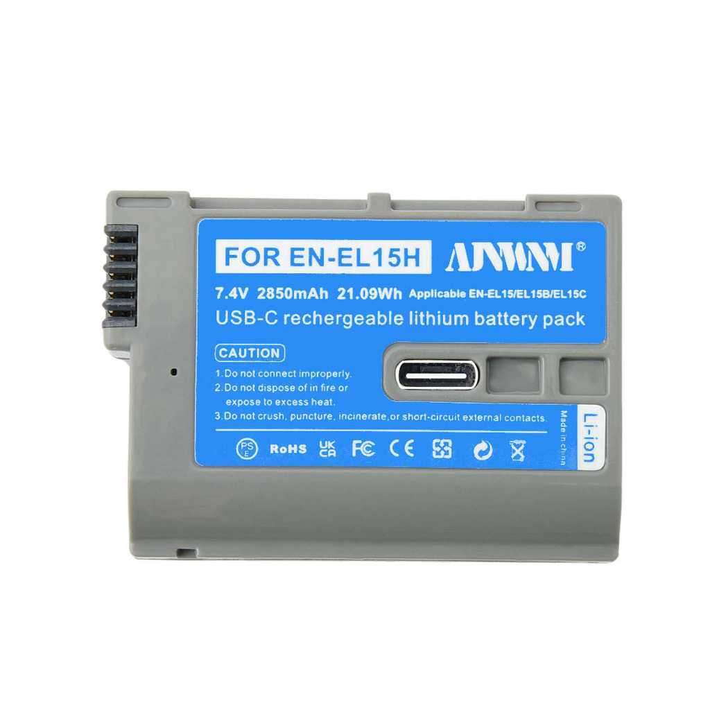 2850mAh En El15 EN-EL15C แบตเตอรี่ USB En-El15 ประเภท C EN-EL15A EN-EL15B แบตเตอรี่กล้องสําหรับ D750