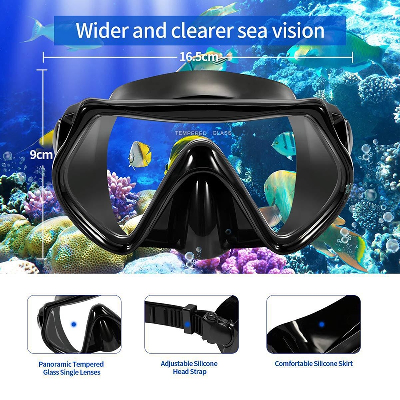 [GEX] Oval Snorkel หน้ากากดําน้ํา Spearfishing Mask Panoramic Wide View Goggles กระจกนิรภัยเลนส์แว่นตาดําน้ําสําหรับผู้ใหญ่ [TH]