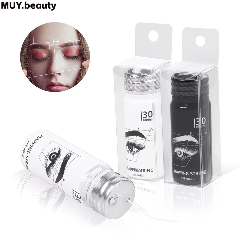 30M Eyebrow Tattoo Mapping Pre-ink String | ไมโครเบลด คิ้วย้อมสีด้ายตําแหน่งสายแต่งหน้าถาวรเครื่องมือวัด