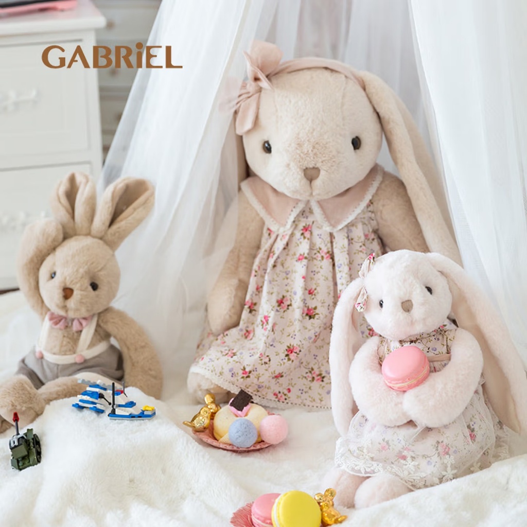 Gabriel Rabbit Plush DollSoft ตุ๊กตาสัตว์, Cuddly Sleep Companion, ของเล่นตุ๊กตา Comfort, ของขวัญวัน