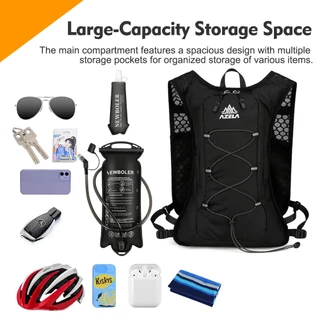 8L Running Hydration Vest กระเป๋าเป้สะพายหลังผู้ชายผู้หญิงกีฬากลางแจ้งกระเป๋า Trail Marathon Jogging เดินป่ากระเป๋าเป้สะพายหลัง