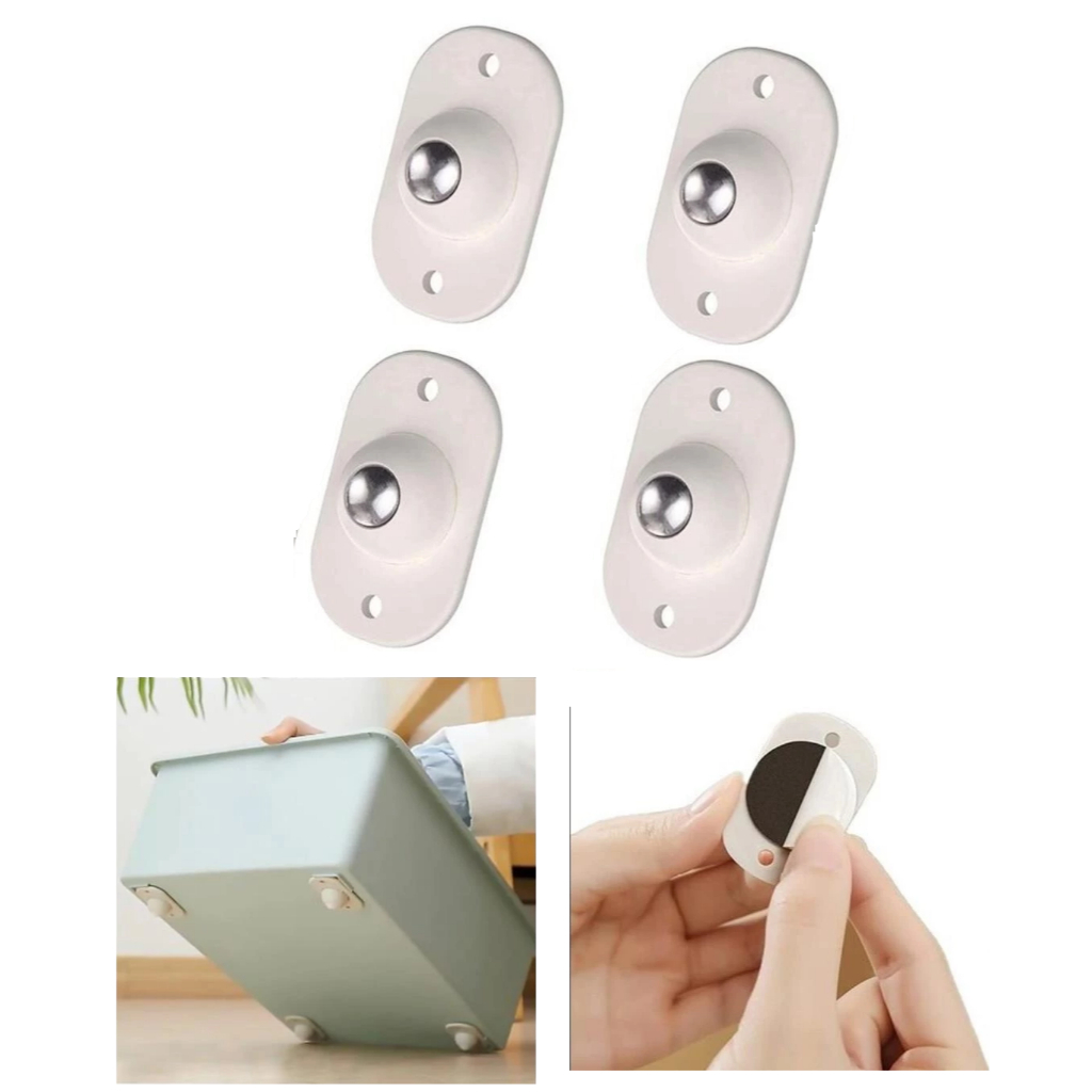 [4 ชิ้น/เซ็ต] ล้อเลื่อนทรงกลมเหนียวสําหรับเคลื่อนย้ายเฟอร์นิเจอร์เงียบกันลื่นล้อเปลี่ยนเฟอร์นิเจอร์