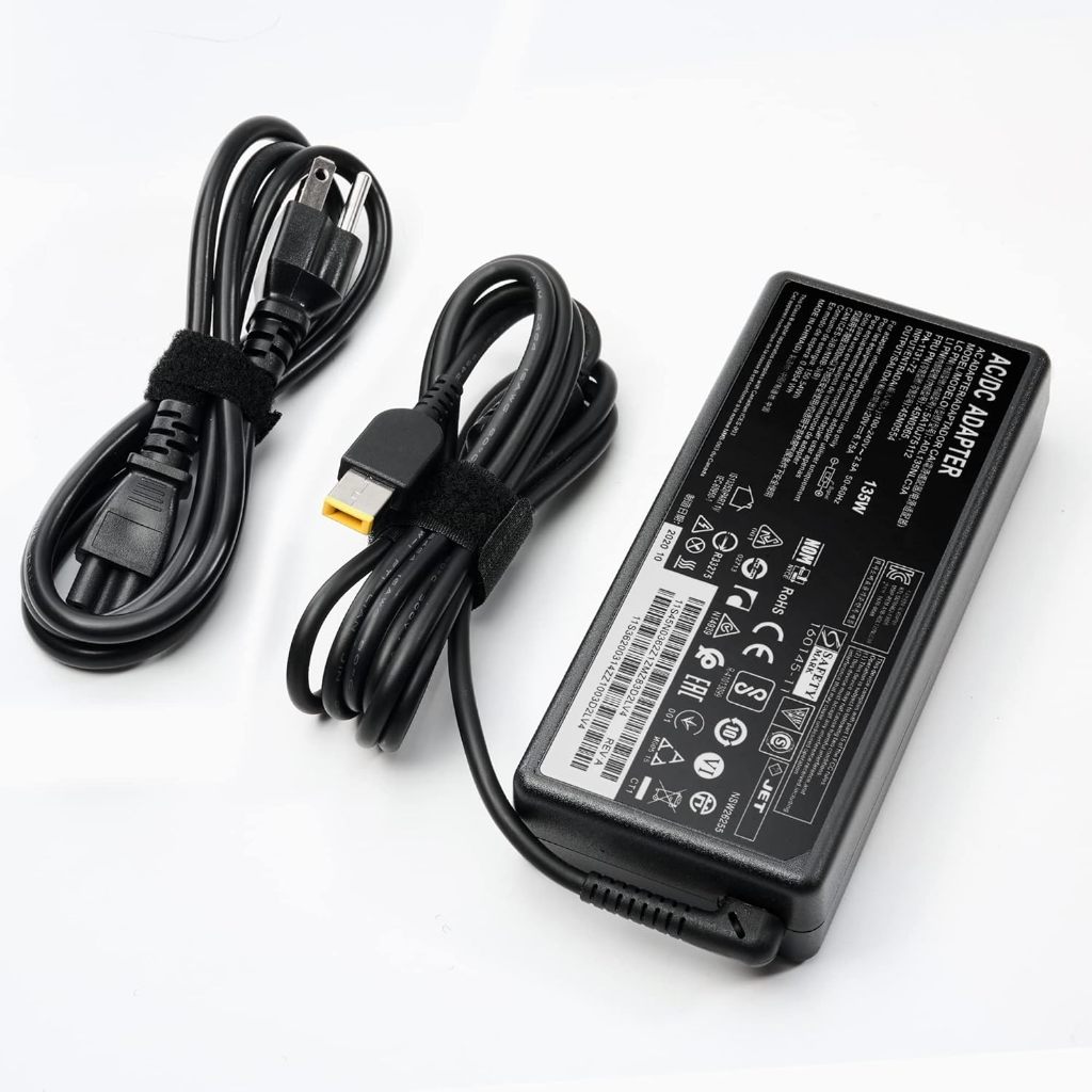 135W แล็ปท็อป Charger Fit สําหรับ Lenovo Thinkpad P1, 135W AC Adapter Slim Tip 4X20E50558