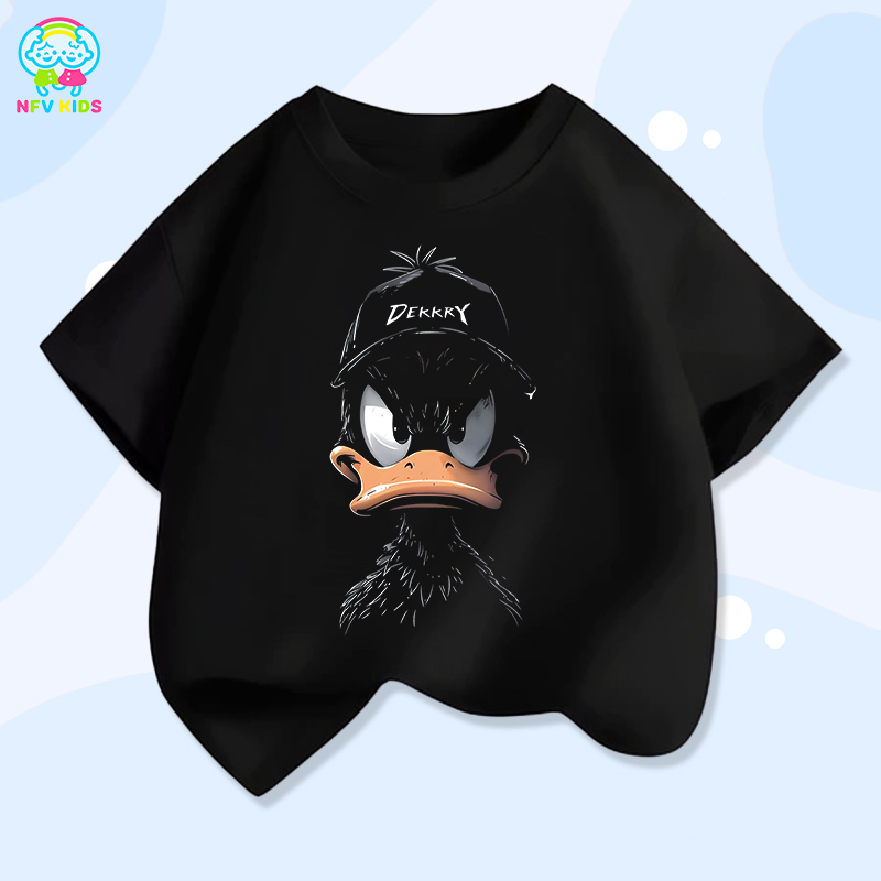【ส่งจากกรุงเทพฯ】NFV KIDS เสื้อยืดแขนสั้นเด็ก🍒ลวดลายเป็ด ใส่สบาย เหมาะกับหน้าร้อน YG5563