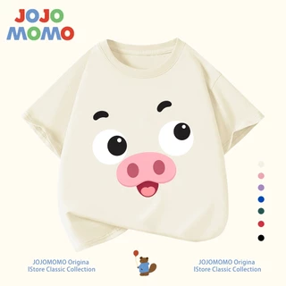 【ส่งในวันเดียวกัน】เสื้อยืดเด็ก ลายหมูการ์ตูนน่ารัก ไม่ต้องรีด ระบายอากาศดี ใส่สบาย สำหรับเด็ก 1-13 ปี แบบ Unisex