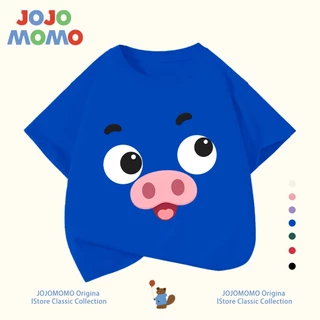 【ส่งในวันเดียวกัน】เสื้อยืดเด็ก ลายหมูการ์ตูนน่ารัก ไม่ต้องรีด ระบายอากาศดี ใส่สบาย สำหรับเด็ก 1-13 ปี แบบ Unisex