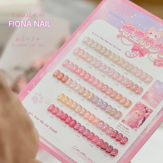 พร้อมส่ง เจลเล็บ new set RABIA pink satin Cat Eye 30 สี เจลตาแมว + เจลแคทอายเนื้อซาติน โทนนู้ดชมพู/พีช เนื้อซาติน เล่นแสงละมุน ชุด 30 สี + ฟรีชาร์ทสี