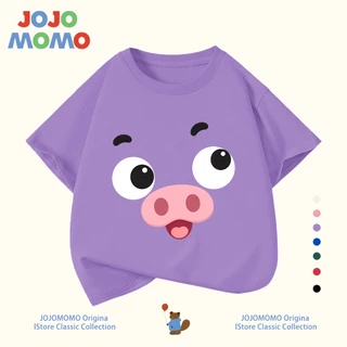 【ส่งในวันเดียวกัน】เสื้อยืดเด็ก ลายหมูการ์ตูนน่ารัก ไม่ต้องรีด ระบายอากาศดี ใส่สบาย สำหรับเด็ก 1-13 ปี แบบ Unisex