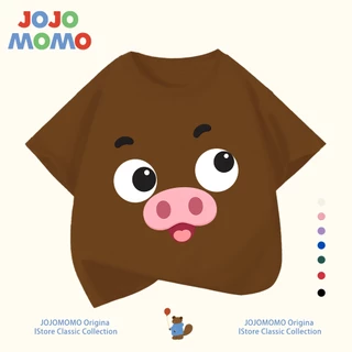 【ส่งในวันเดียวกัน】เสื้อยืดเด็ก ลายหมูการ์ตูนน่ารัก ไม่ต้องรีด ระบายอากาศดี ใส่สบาย สำหรับเด็ก 1-13 ปี แบบ Unisex