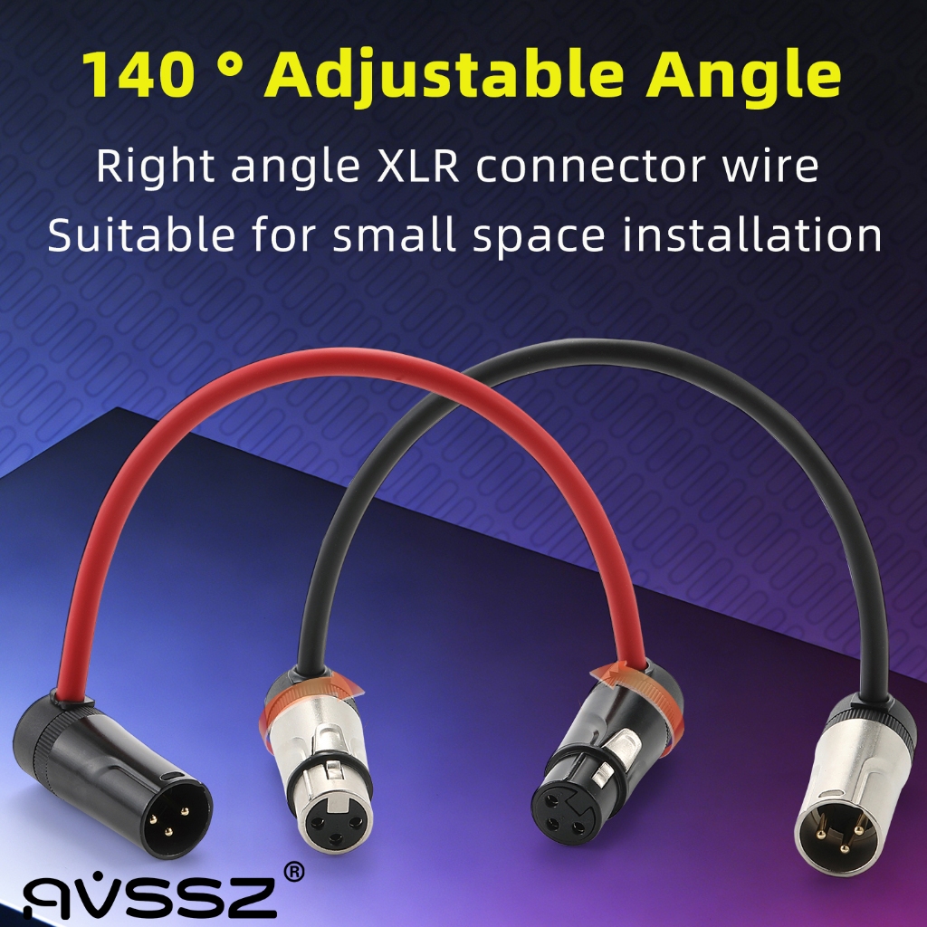 สายสัญญาณเสียง XLR แบบหมุนได้ AVSSZ 140 ° ได้อย่างอิสระปรับทิศทางเอาต์พุต, สาย XLR ตัวผู้เป็น XLR ตัวเมีย