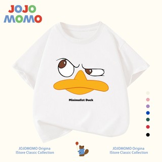 【ส่งในวันเดียวกัน】เสื้อยืดเด็ก ลายเป็ดการ์ตูนน่ารัก ไม่ต้องรีด ระบายอากาศดี ใส่สบาย สำหรับเด็ก 1-13 ปี แบบ Unisex