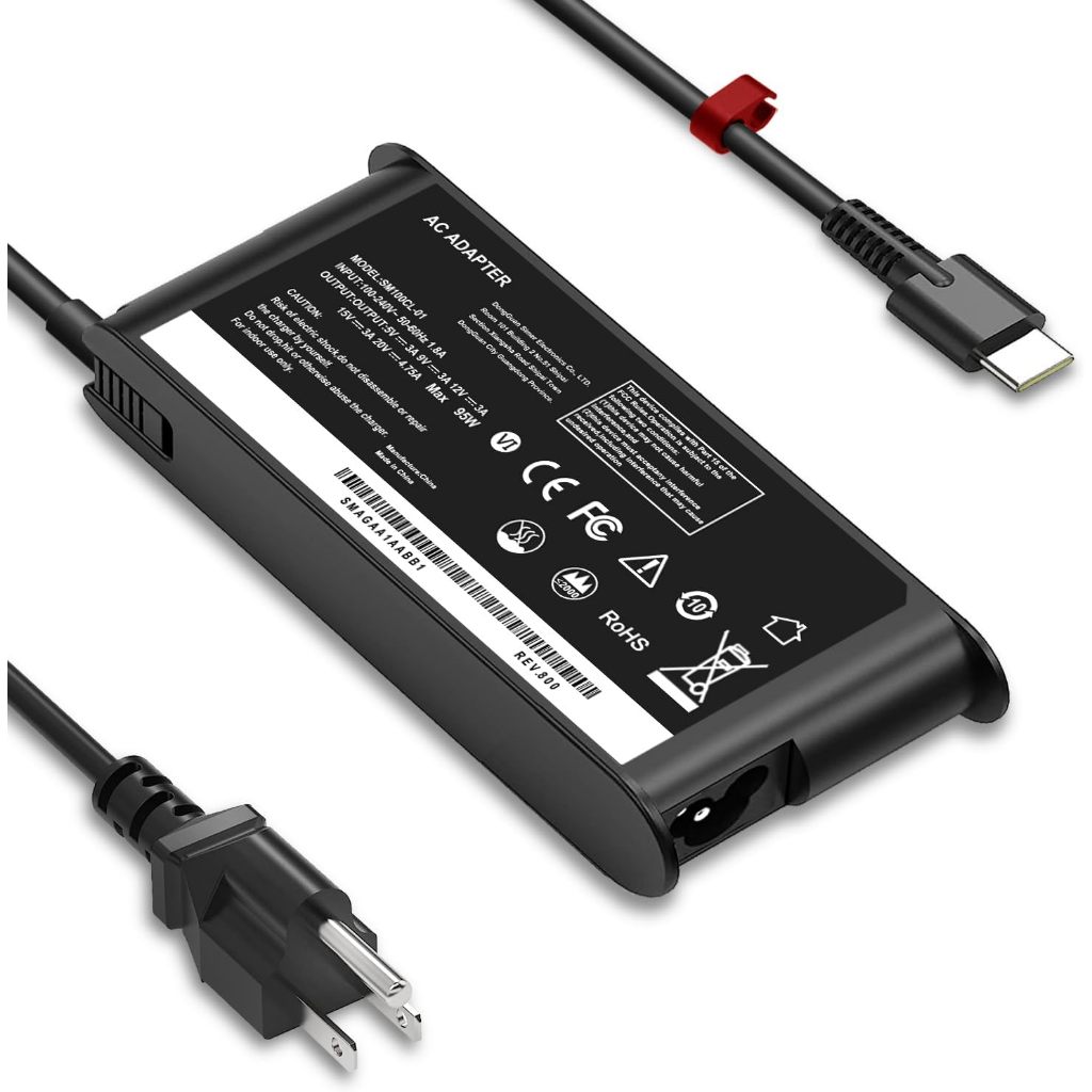 95W USB C Type-C อะแดปเตอร์ชาร์จสําหรับ Len-OVO Thinkpad Carbon x1 5th 6th Gen, T480 T480s T570 T580