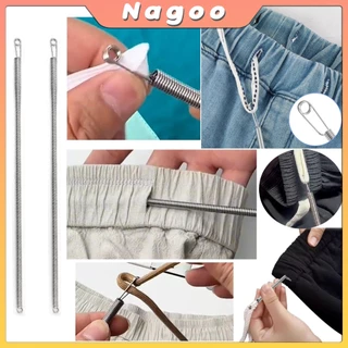 Nagoo สปริงเข็มร้อยยางยืด เข็มร้อย คลิปตะขอกลึงเชือก ดึงยางขอบกางเกง Rope Threading Tool