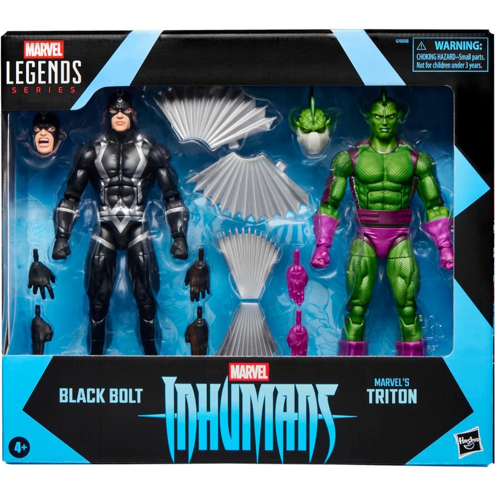 Marvel Legends Series Inhumans Black Bolt & Triton Two-Pack, 2 Fantastic Four Comics-Inspired Collectible 6 นิ้ว Scale Action Figures G1868