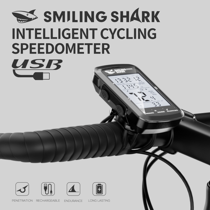 SmilingShark MB01 เครื่องวัดระยะทางจักรยาน เคาน์เตอร์สะสมไมล์ดิจิตอล น้ำหนักเบา มิเตอร์วัดจักรยาน พร