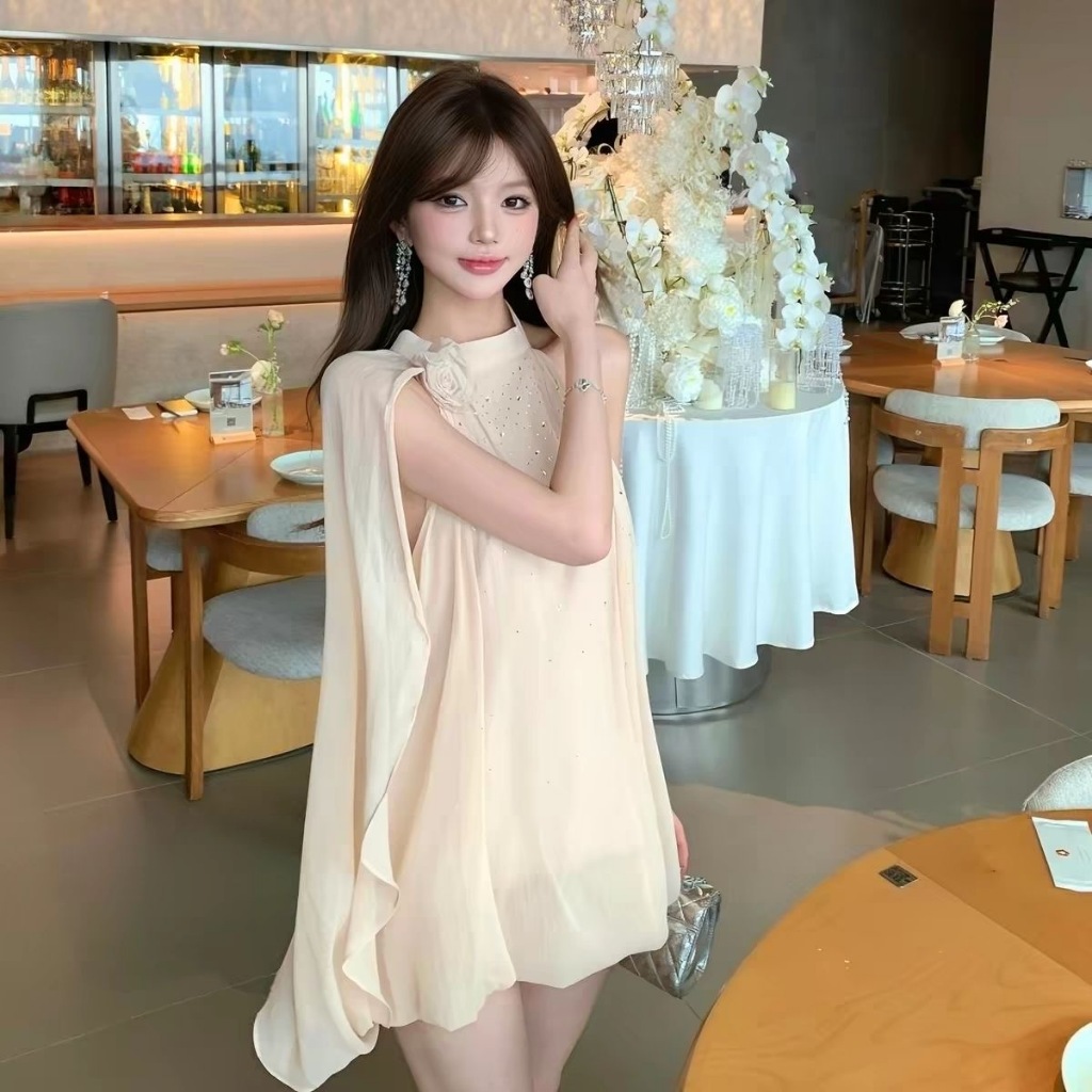 Suitcute  เสื้อชีฟองสไตล์ฝรั่งเศสร้อนๆ ปี 2026 กับเชือกแขวนคอดีไซน์เก๋สำหรับสตรี L030  clothing women