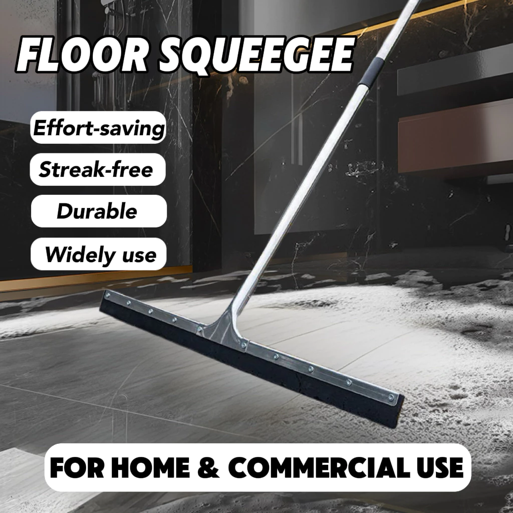 ไม้กวาดพื้นยางสําหรับงานหนัก 40/60/80 ซม. ด้ามยาว Wiper Mop Scraper สําหรับทําความสะอาดบ้านห้องน้ํา