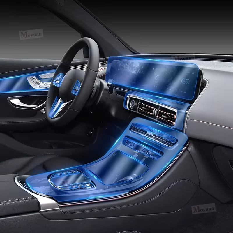 สําหรับ Mercedes-Benz EQC 350 400 2020-2023 เลนส์นําทางหน้าจอยานยนต์ภายใน TPU ป้องกันฟิล์ม Anti-Scra