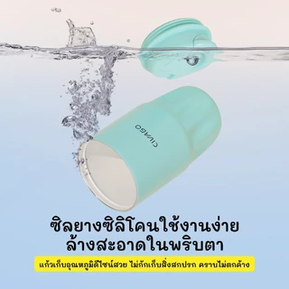 CIVAGO（15oz/450ml）แก้วกาแฟสแตนเลสซับเซรามิกพร้อมฝาปิดกระติกน้ําสูญญากาศ ถ้วยพกพาสะดวก