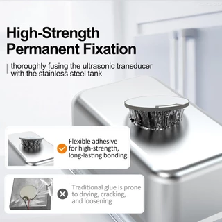 Granbo 2L เครื่องทําความสะอาดอัลตราโซนิกการสั่นสะเทือนความถี่สูง 40kHz/ปรับความร้อนสําหรับซักผ้าเครื่องประดับแว่นตานาฬิกา
