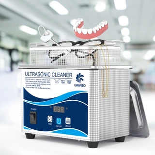 Granbo 2L เครื่องทําความสะอาดอัลตราโซนิกการสั่นสะเทือนความถี่สูง 40kHz/ปรับความร้อนสําหรับซักผ้าเครื่องประดับแว่นตานาฬิกา