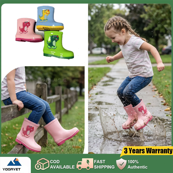 รองเท้ากันฝนสำหรับเด็ก กันลื่นและกันน้ำ สวมใส่สบายไม่กัดเท้า เหมาะสำหรับเด็กทุกวัย ลายการ์ตูน
