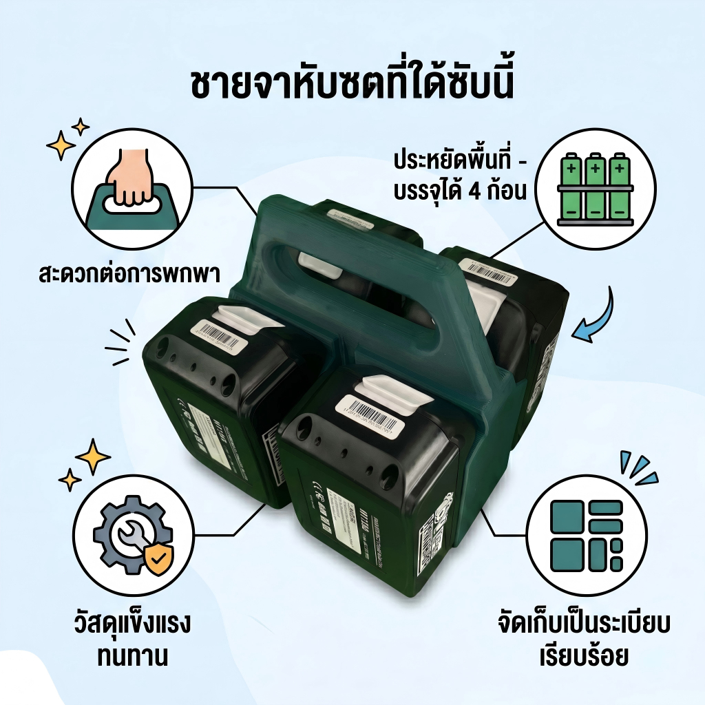 4สล็อต ยึดอุปกรณ์แบตเตอรี่ขาตั้งแบบพกพา,ชั้นเก็บแบตเตอรี่-อุปกรณ์จัดเก็บแบตเตอรี่สว่าน ช่วยจัดระเบียบ พกพาสะดวก ราคา ถูกที่สุด ดีลบีเคเค แกลเลอรีภาพที่ 5